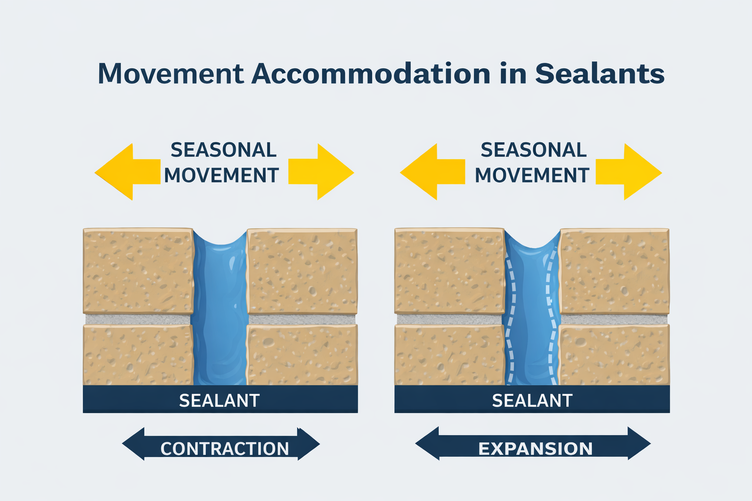 What Does “Movement Accommodation” Mean in Sealants? The Sealant Shop