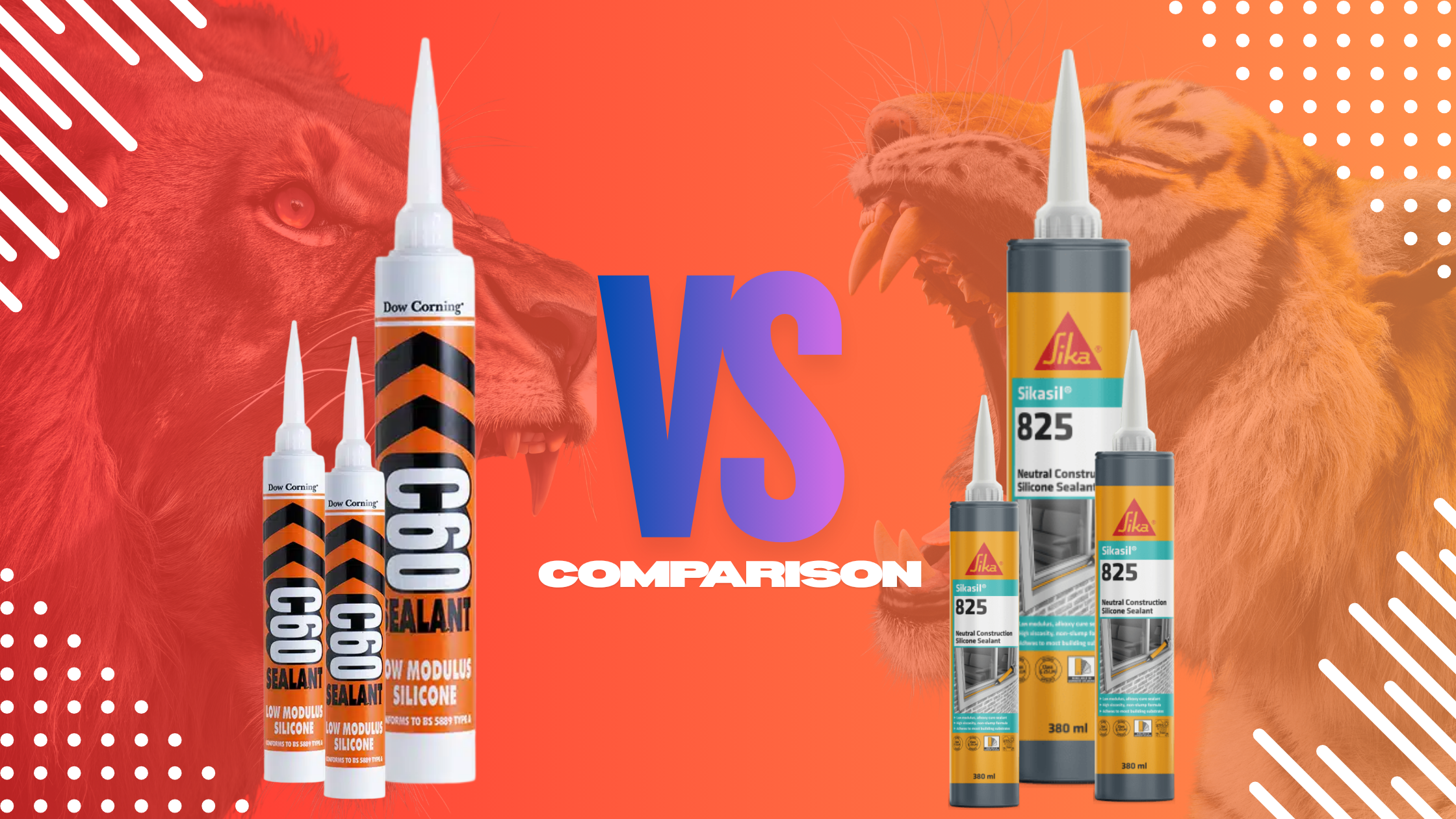 Dowsil C60 vs Sika 825: Low Modulus Silicone Comparison