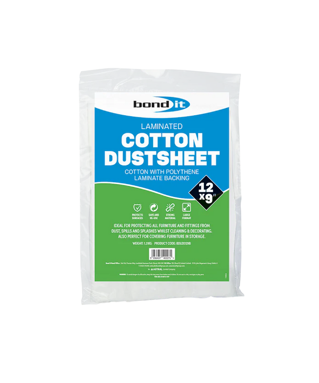 Bond-it DUST SHEET - COTTON TWILL  12' X 9ft The Sealant Shop